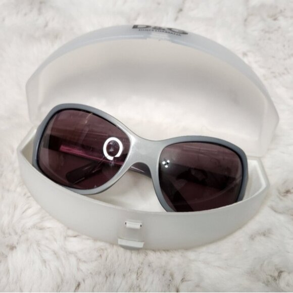 Dolce & Gabbana DG 418S 851 115 Vintage Y2K Blue/Grey Rectangle Frame Sunglasses main image 8